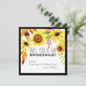 Rustikale Sonnenblume sind Sie mein Einladung (Stehend Vorderseite)
