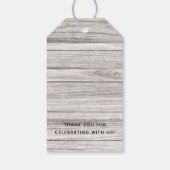 Rustikale Sonnenblume Sip Hooray Gefallen Geschenkanhänger (Rückseite)