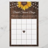 Rustikale Sonnenblume String Lights Brautparty Bin (Vorderseite)