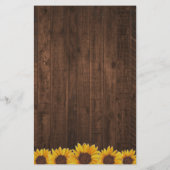 Rustikale Sonnenblume String Lights Brautparty Bin (Rückseite)