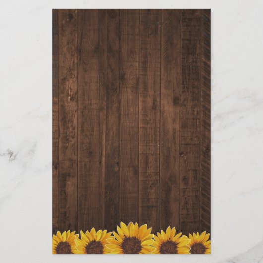 Rustikale Sonnenblume String Lights Brautparty Bin (Rückseite)