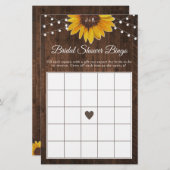 Rustikale Sonnenblume String Lights Brautparty Bin (Vorne/Hinten)