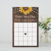 Rustikale Sonnenblume String Lights Brautparty Bin (Stehend Vorderseite)