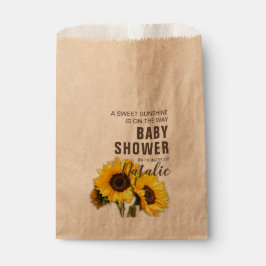Rustikale Sonnenblume Sweet Baby Dusche Geschenktütchen