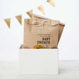 Rustikale Sonnenblume Sweet Baby Dusche Geschenktütchen