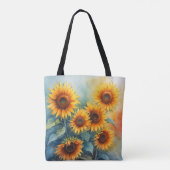Rustikale Sonnenblume Tasche (Rückseite)