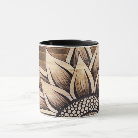 Rustikale Sonnenblume-Tasse Tasse (Zentrum)