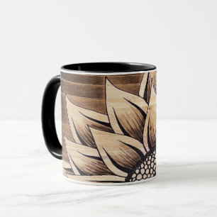 Rustikale Sonnenblume-Tasse Tasse