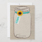 Rustikale Sonnenblume-u. Einladung (Rückseite)