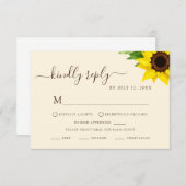 Rustikale Sonnenblume UAWG Diätkarte RSVP Karte (Vorne/Hinten)