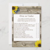 Rustikale Sonnenblume über oder unter Babydusche Einladung (Vorderseite)