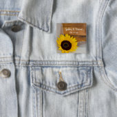 Rustikale Sonnenblume und Bridal Veil Country Wedd Button (Beispiel)