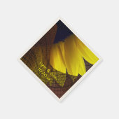 Rustikale Sonnenblume und Burlap Custom Wedding Serviette (Ecke)