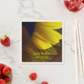 Rustikale Sonnenblume und Burlap Custom Wedding Serviette (Beispiel)