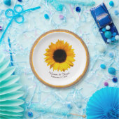 Rustikale Sonnenblume und Burlap-Hochzeit Pappteller (Party)