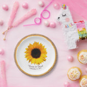 Rustikale Sonnenblume und Burlap-Hochzeit Pappteller (Party)