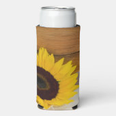 Rustikale Sonnenblume und Schleier Land Hochzeit G Selters Dosenkühler (Seltzer Vorderseite)