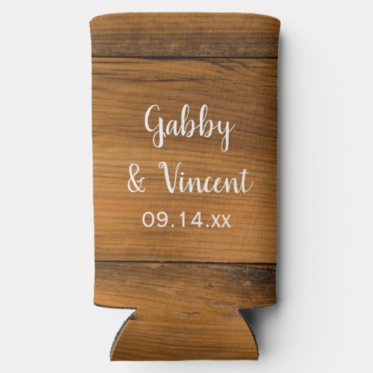 Rustikale Sonnenblume und Schleier Land Hochzeit G Selters Dosenkühler (Rückseite)