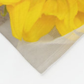 Rustikale Sonnenblume und Spitze-Land-Hochzeit Fleecedecke (Ecke)
