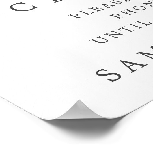 Rustikale Sonnenblume Unplugged Wedding Ceremony S Poster (Ecke)