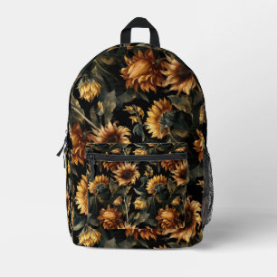 Rustikale Sonnenblume Vintage-Wasserfarbenkunst Bl Bedruckter Rucksack