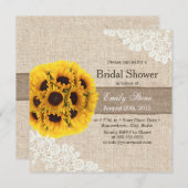 Rustikale Sonnenblume-Vintages Einladung (Vorne/Hinten)