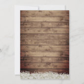 Rustikale Sonnenblume Vintages Laternengebirge Bra Einladung (Rückseite)