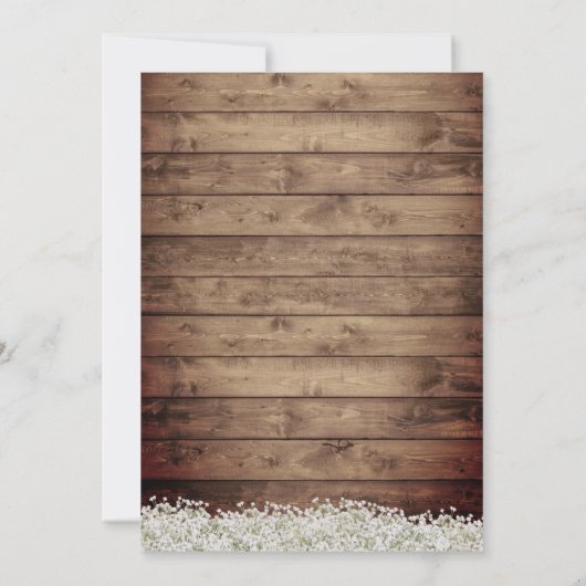 Rustikale Sonnenblume Vintages Laternengebirge Bra Einladung (Rückseite)