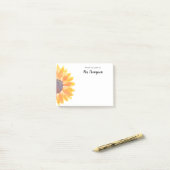 Rustikale Sonnenblume vom Schreibtisch des Lehrers Post-it Klebezettel (Auf Schreibtisch)