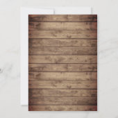 Rustikale Sonnenblume Wein Barrel Land Hochzeit Einladung (Rückseite)