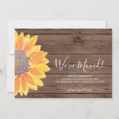 Rustikale Sonnenblume Wir haben die Ankündigungska Ankündigung (Vorderseite)