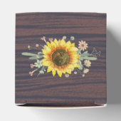 Rustikale Sonnenblume Wood Jar Lights Hochzeit Geschenkschachtel (Oben)