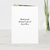 Rustikale Sonnenblume Wood Jar Lights Hochzeit Programm (Rückseite)