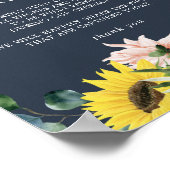 Rustikale Sonnenblume | Zeremoniell-Zeichen der Ma Poster (Ecke)