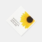 Rustikale Sonnenblumen-18-Geburtstagsfeier Serviette (Ecke)