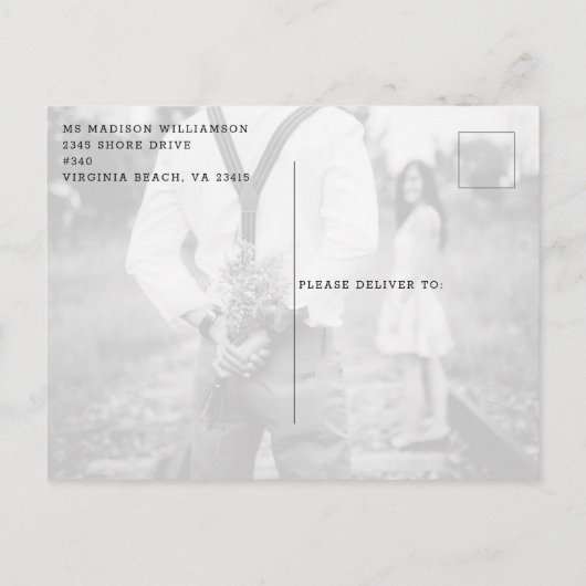 Rustikale Sonnenblumen 2 Foto Holz Save the Date Postkarte (Rückseite)