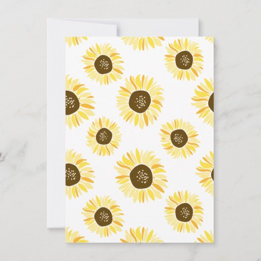 Rustikale Sonnenblumen auf den Tischnummern des Ma (Rückseite)