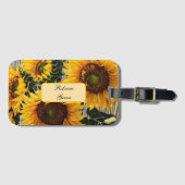 Rustikale Sonnenblumen auf der Tafel Print Gepäckanhänger (Vorderseite (Horizontal))
