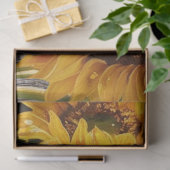 Rustikale Sonnenblumen auf der Tafel Print Seidenpapier (Geschenk)