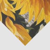 Rustikale Sonnenblumen auf der Tafel Print Seidenpapier (Ausschnitt)