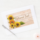 Rustikale Sonnenblumen auf Holz Rechteckiger Aufkleber (Umschlag)