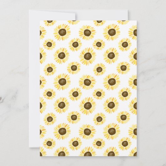 Rustikale Sonnenblumen auf Mason Jar Hochzeit Einl Einladung (Rückseite)