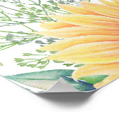 Rustikale Sonnenblumen Begrüßungszeichen Poster (Ecke)