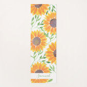 Rustikale Sonnenblumen Blätter Personalisierter Na Yogamatte (Vorderseite)