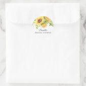 Rustikale Sonnenblumen Blumenbeete Brautparty Runder Aufkleber (Tasche)