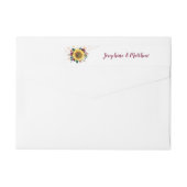 Rustikale Sonnenblumen-Blumenstrauß Hochzeit (Rückseite)