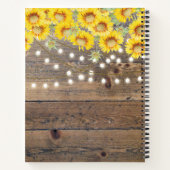 Rustikale Sonnenblumen Blumenstrauß Rezept Notizblock (Rückseite)