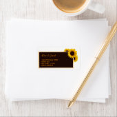 Rustikale Sonnenblumen - Blumenzehen Adressaufkleber (Insitu)