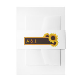 Rustikale Sonnenblumen - Blumenzehen Einladungsbanderole