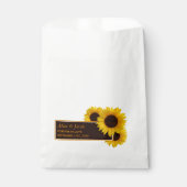 Rustikale Sonnenblumen - Blumenzehen Geschenktütchen (Vorderseite)